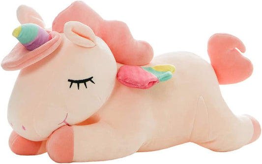 Soft Stuffed Unicorn Pillow, (Pink, 15-Inch)