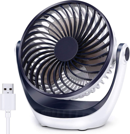 Table fan, 5.1 inches, deep blue