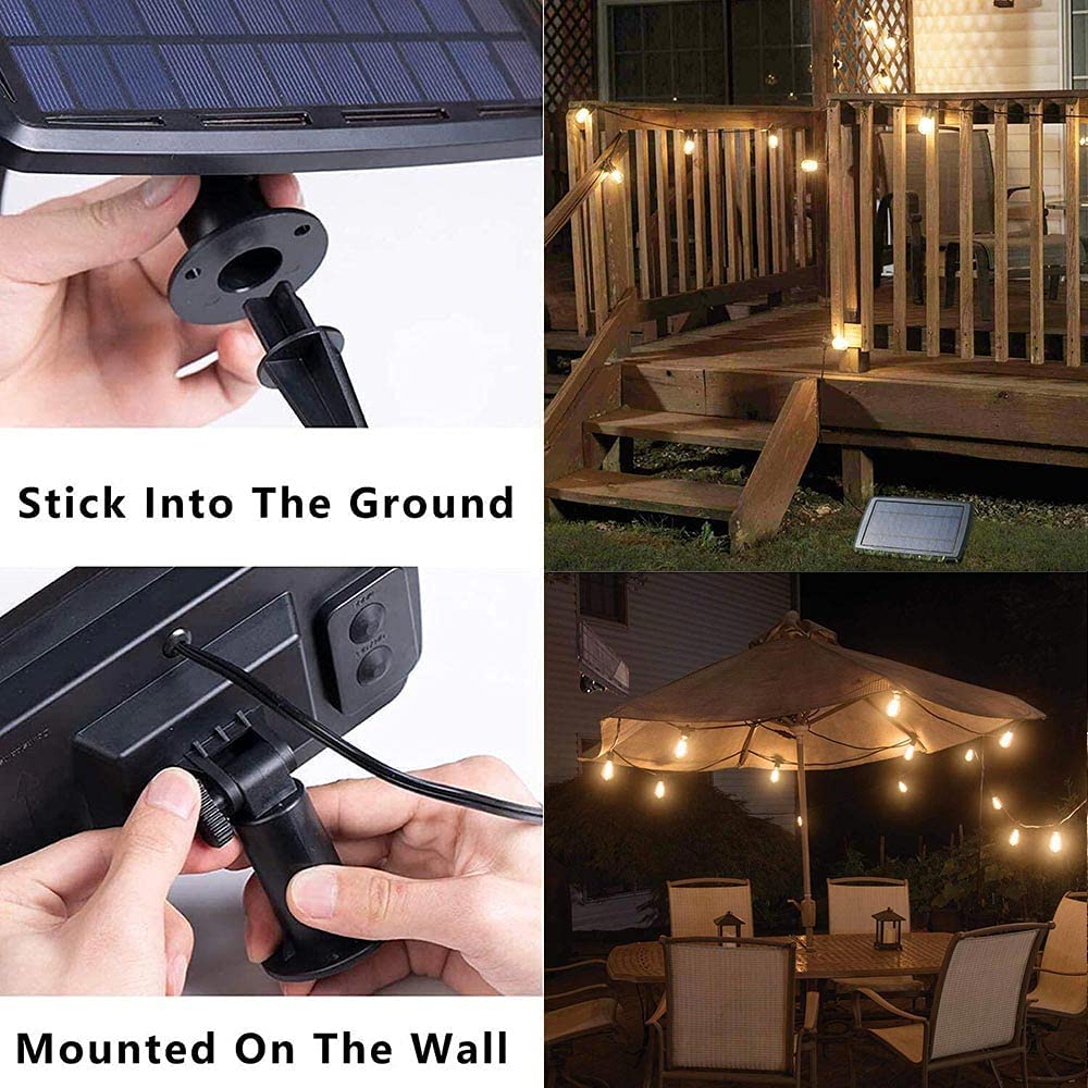 48ft Outdoor USB Rechargeable Solar String Lights