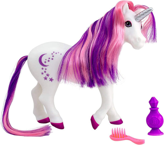 Toy, Luna The Unicorn, 8.5" x 7", Purple, White, Pink