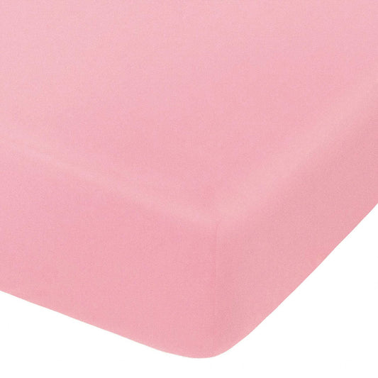 Microfiber Crib Fitted Sheet (28" x 52") Pink
